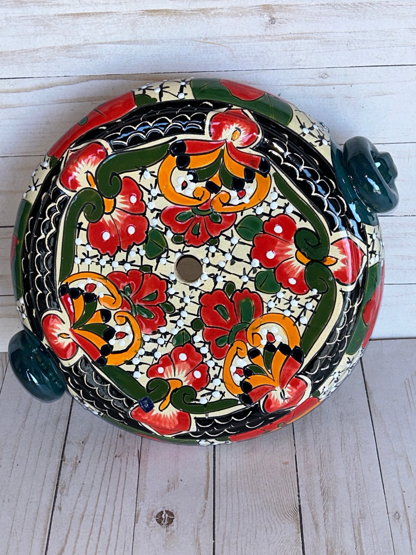 Hanging Talavera Pots With Chains.