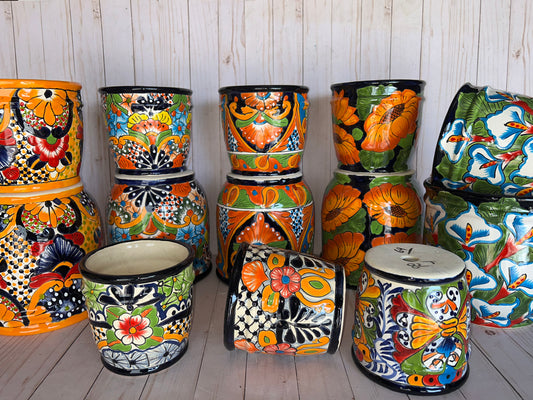 Small Talavera Cylinders Planters – Selling by single piece