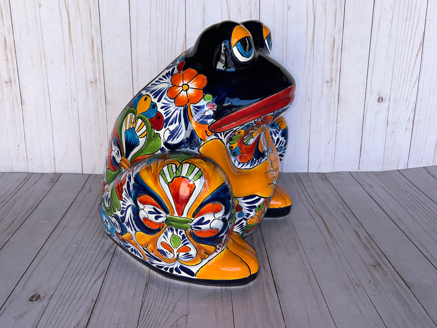 Beautiful Handmade Talavera Bullfrog Flower Planters