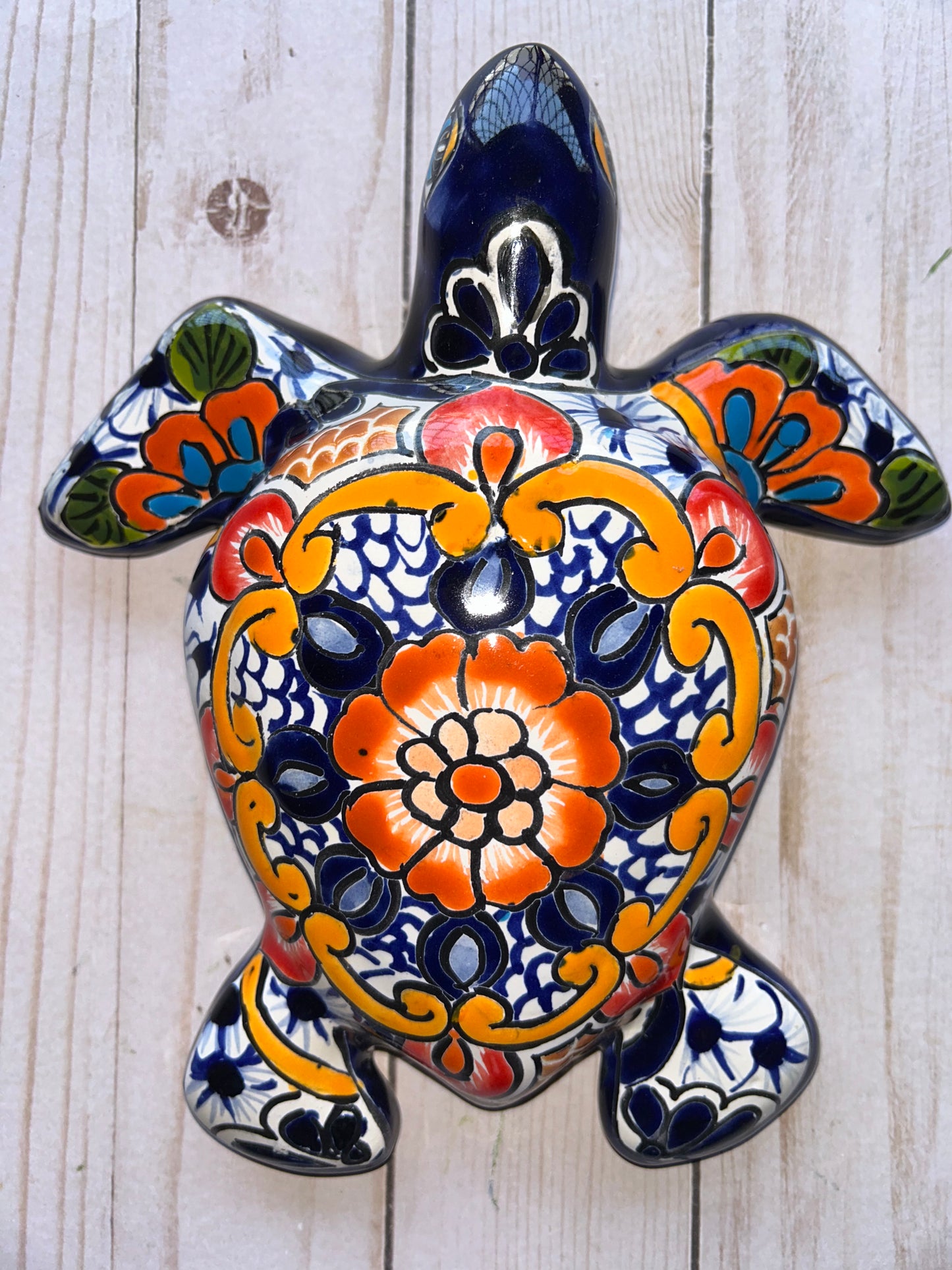 Talavera Turtle Harmony Small Wall Plaque