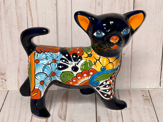 Standing Chihuahuas 7.5" Height figurine Talavera Ceramic Dog
