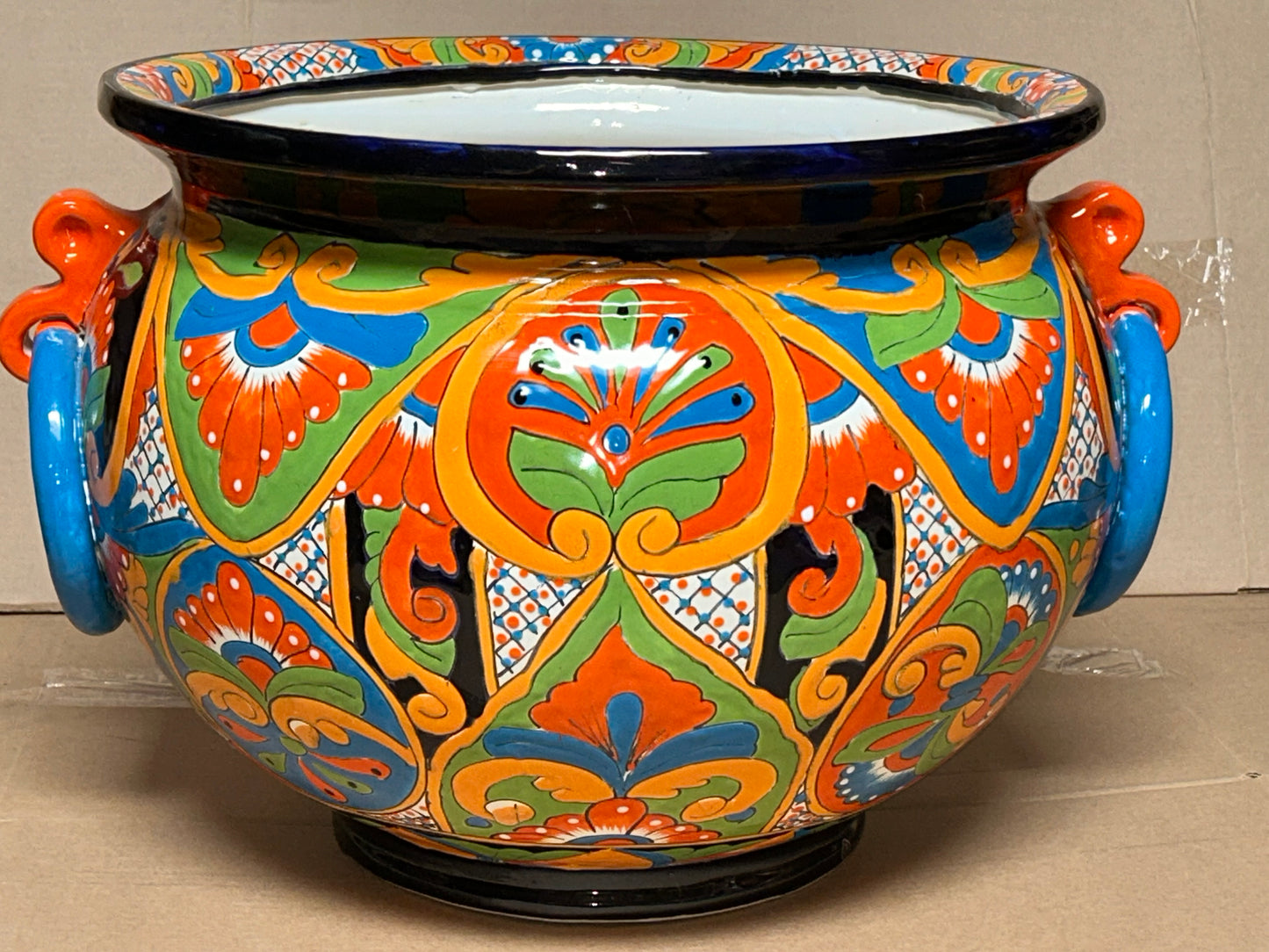 Jumbo Extra Large Handcrafted Talavera Ring Planters 17.75” H x 26” W– Assorted Designs