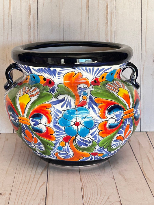 Handmade Talavera Michoacanas Planters 9.50 Tall