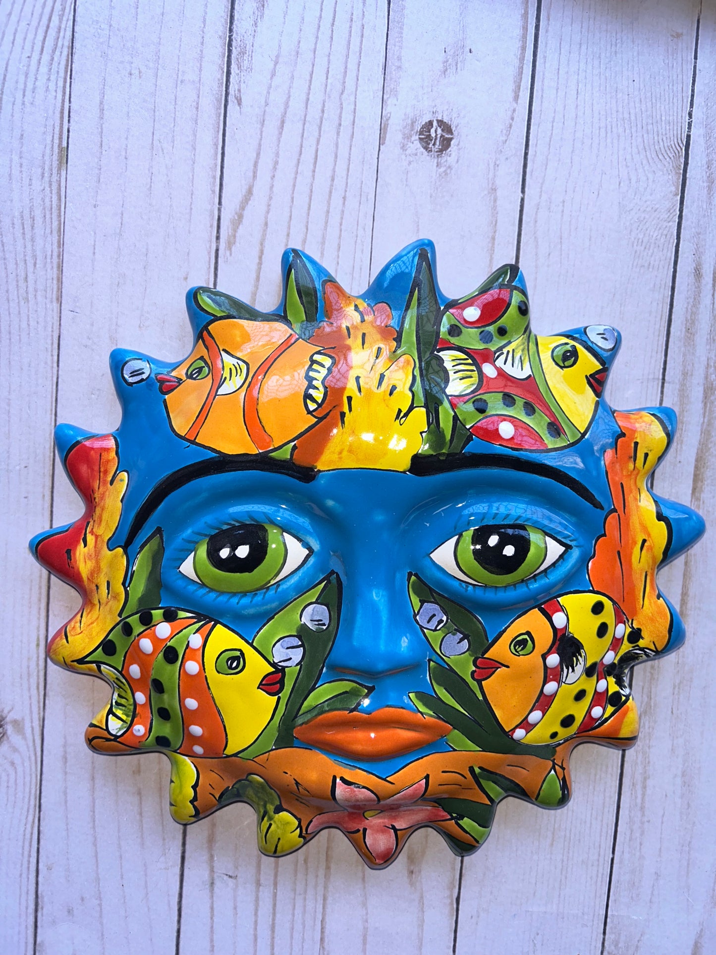 Talavera Hanging Plaque Suns