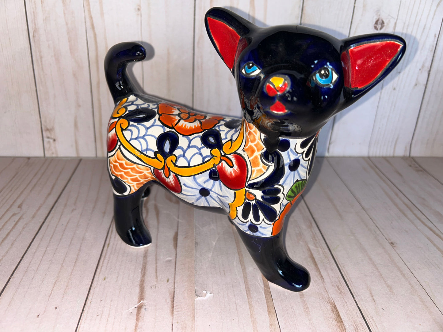 Standing Chihuahuas 7.5" Height figurine Talavera Ceramic Dog