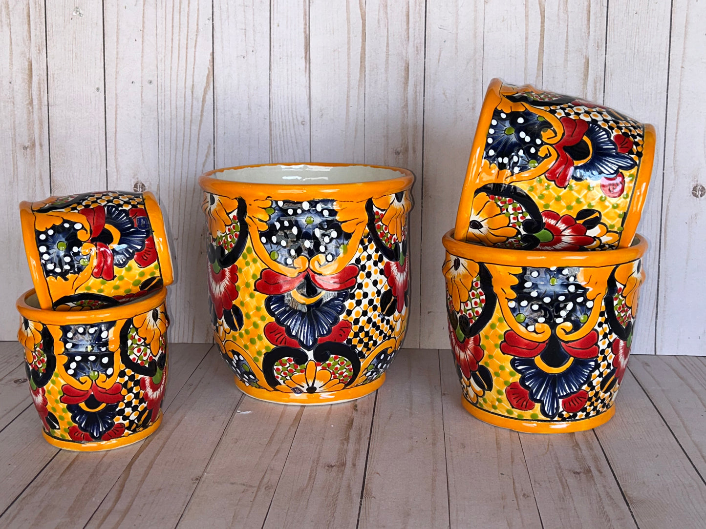 Small Talavera Cylinders Planters – Selling by single piece