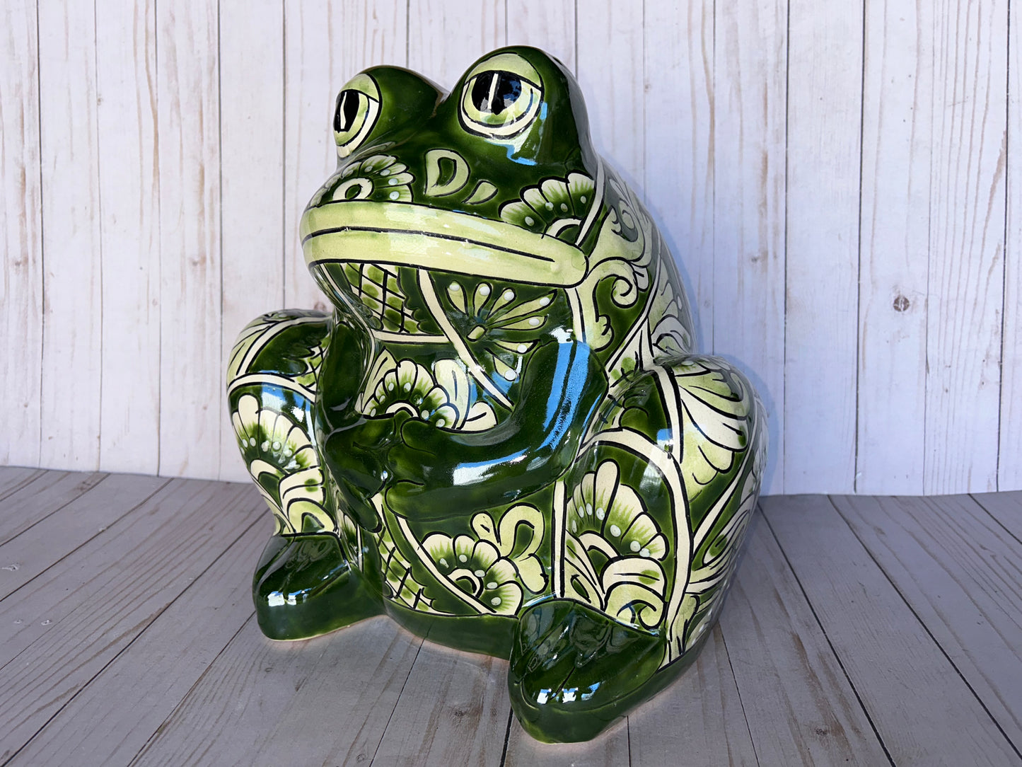 Beautiful Handmade Talavera Bullfrog Flower Planters
