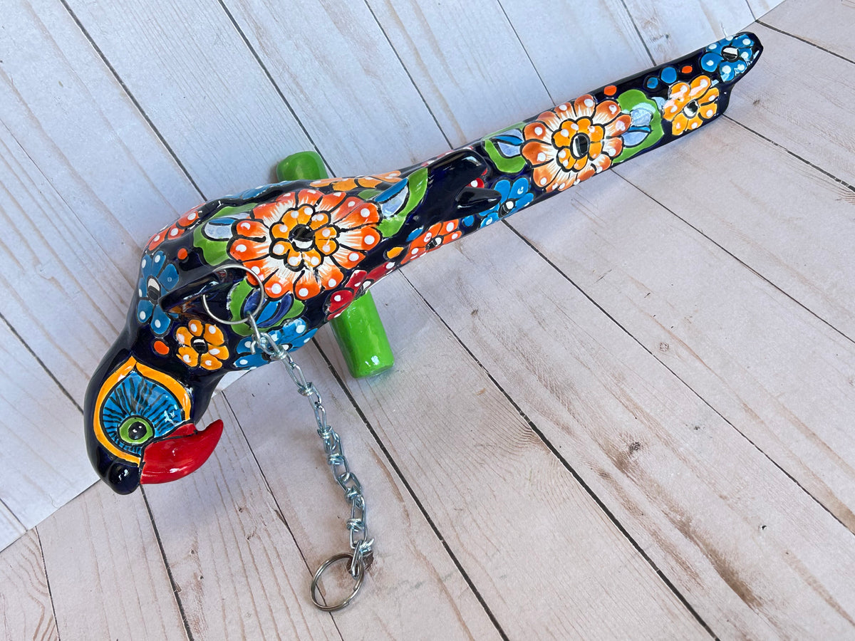 Beautiful Handmade Talavera Ceramic Small Hanging Parrots Choose Color
