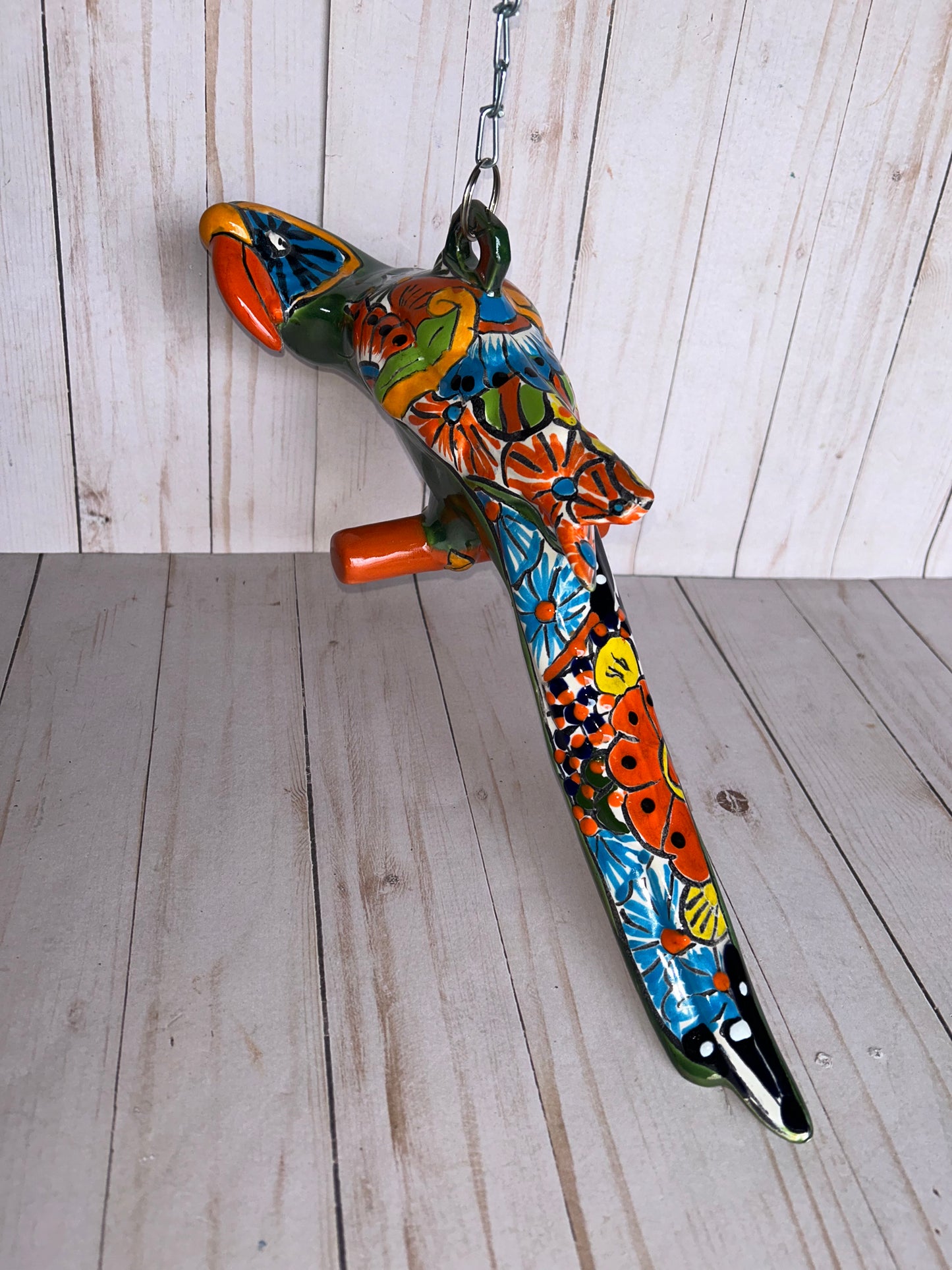 Beautiful Talavera Collection Small Hanging Parrots Choose Color