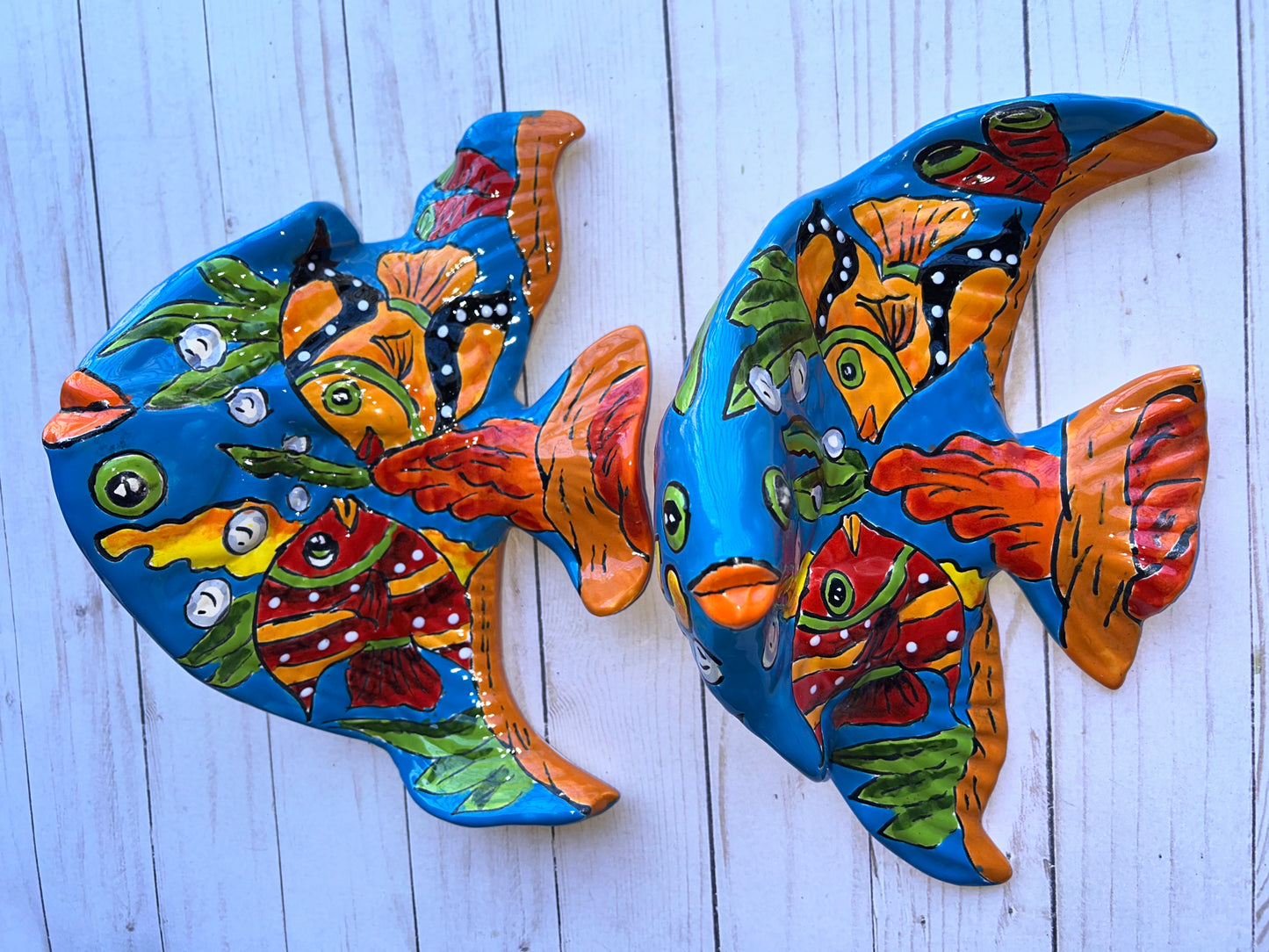 Wall Talavera Angel-Fish Set of 2pc.