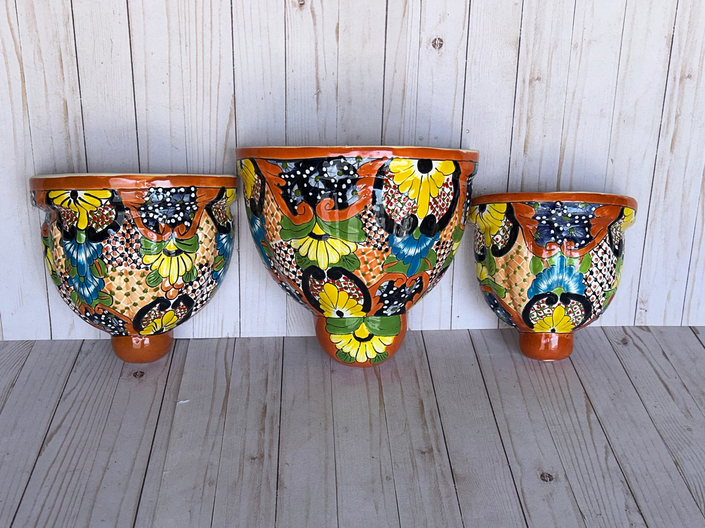 WALL PLANTERS CONE SHAPE CHOOSE SIZE AND COLOR