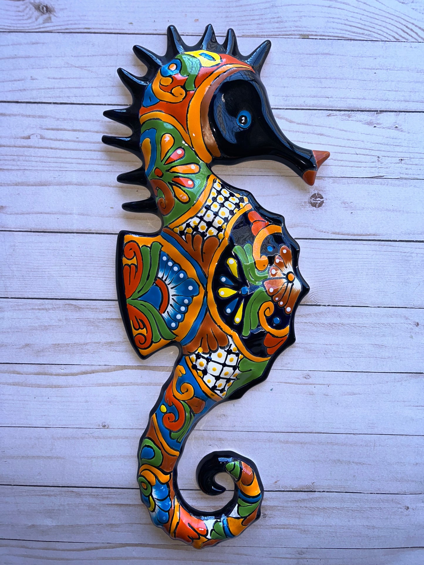 Large Talavera Seahorse