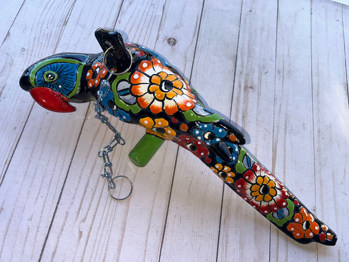 Beautiful Talavera Collection Small Hanging Parrots Choose Color