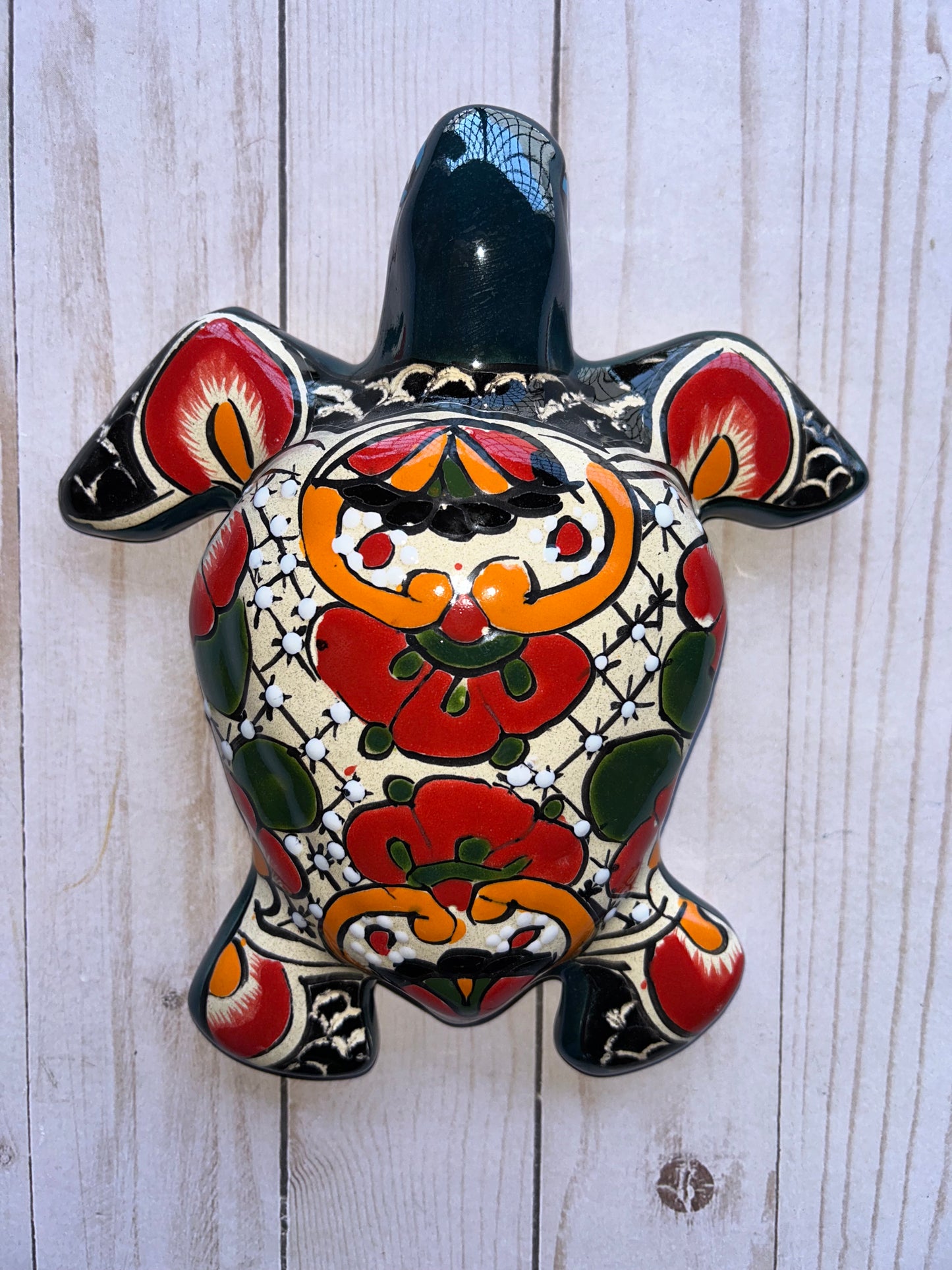 Talavera Turtle Harmony Small Wall Plaque