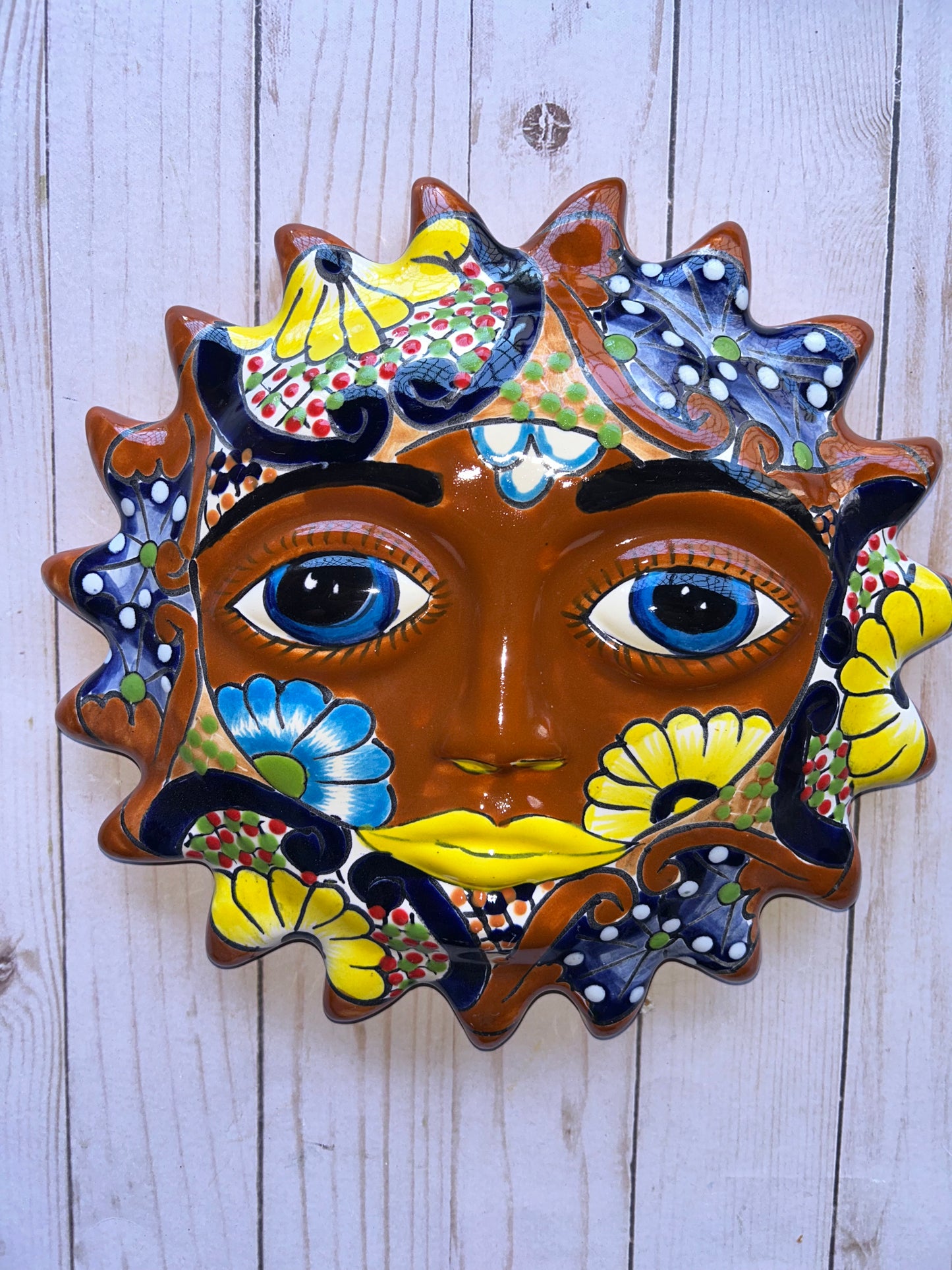 Talavera Hanging Plaque Suns