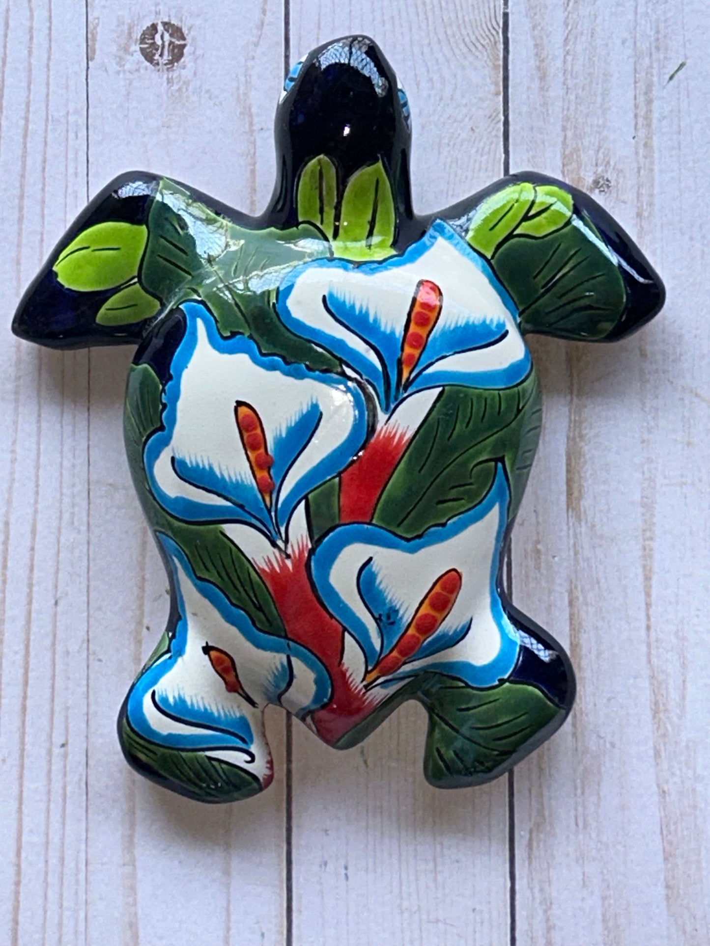 Talavera Turtle Harmony Small Wall Plaque