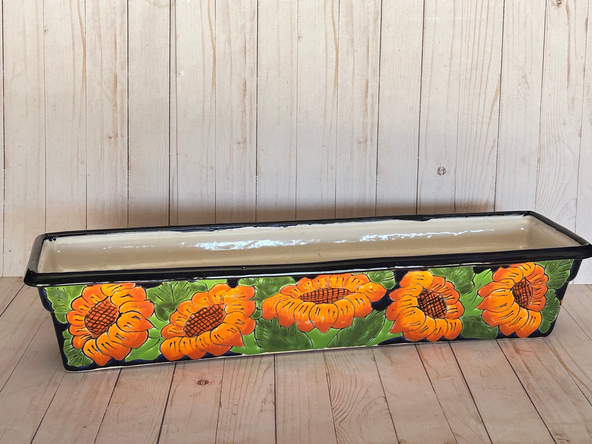 Long Window Talavera Boxes Choose Size & Color Selling by Each