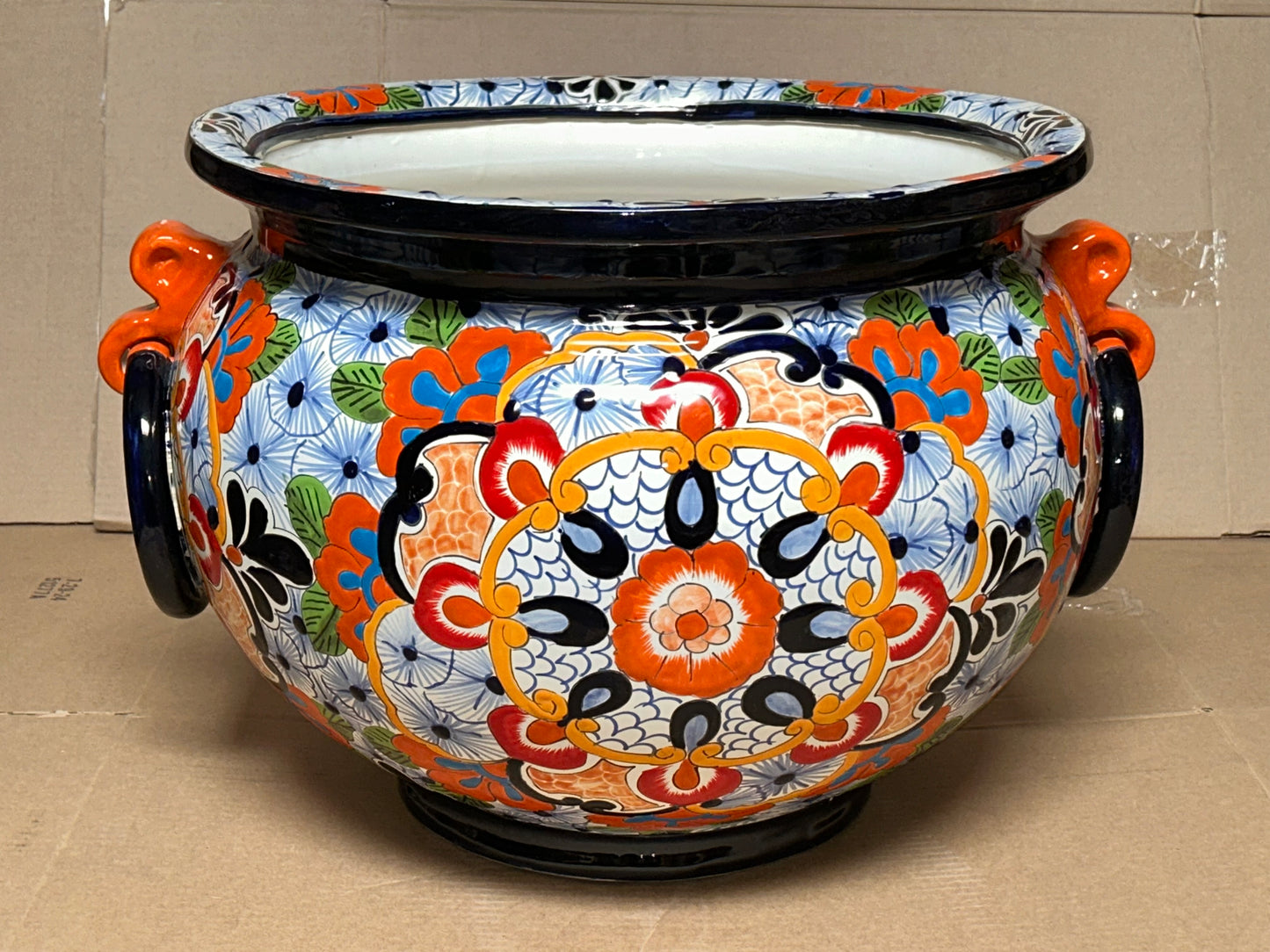 Jumbo Extra Large Handcrafted Talavera Ring Planters 17.75” H x 26” W– Assorted Designs