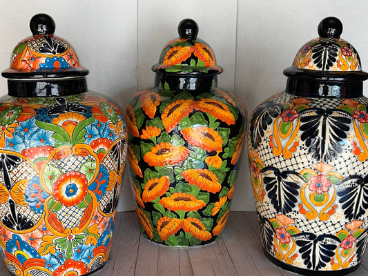 Handcrafted Talavera Ginger Jar – Extra Large (Sold Individually)