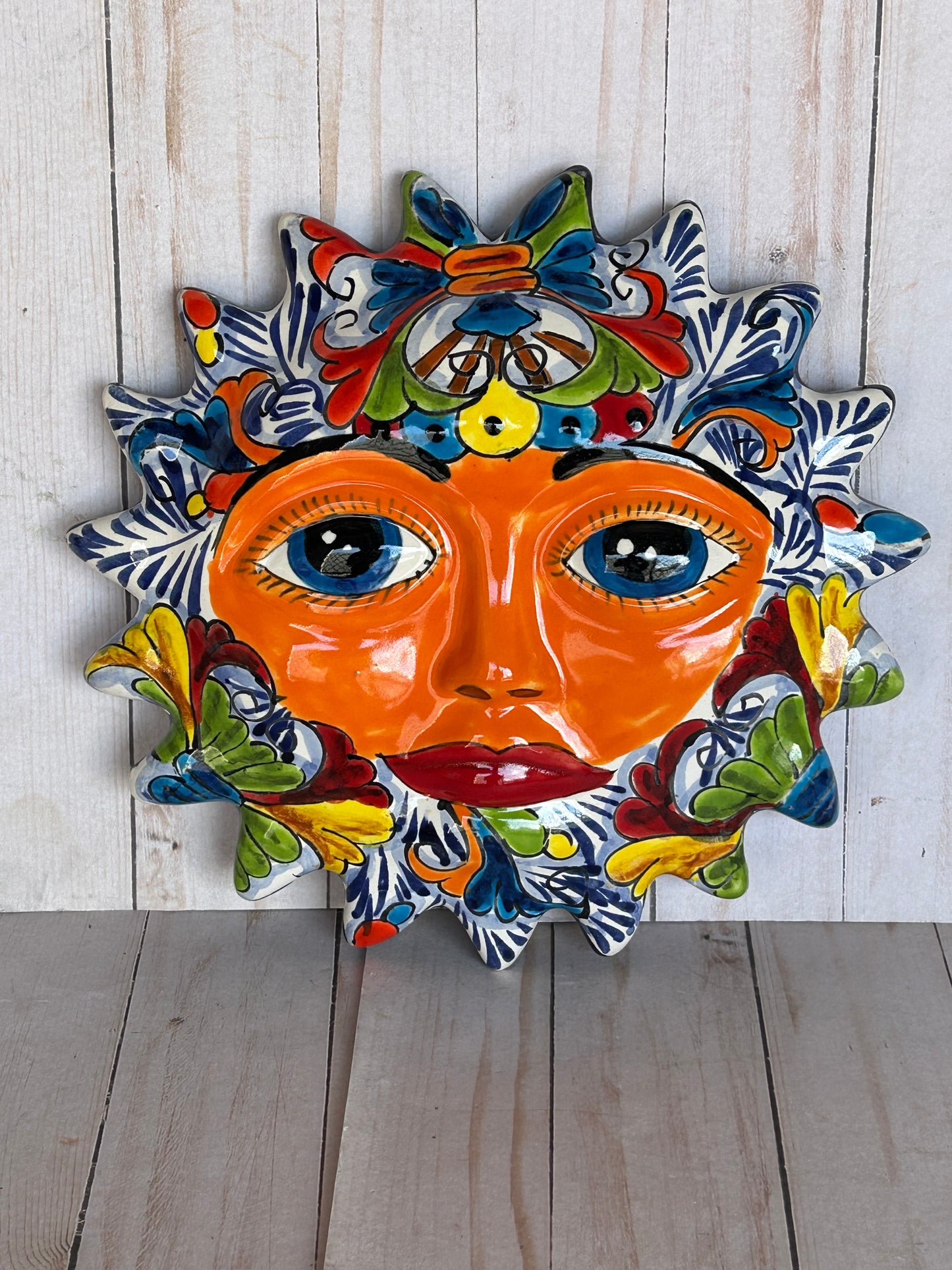 Talavera Hanging Plaque Suns