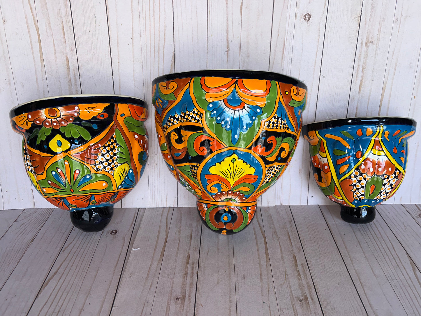 WALL PLANTERS CONE SHAPE CHOOSE SIZE AND COLOR