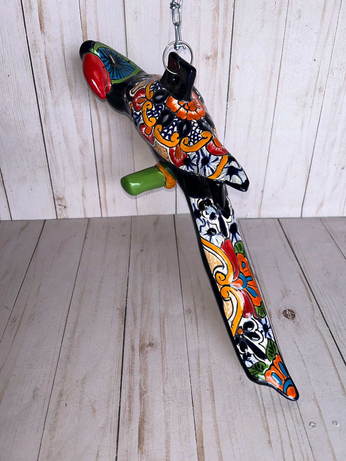 Beautiful Talavera Collection Small Hanging Parrots Choose Color