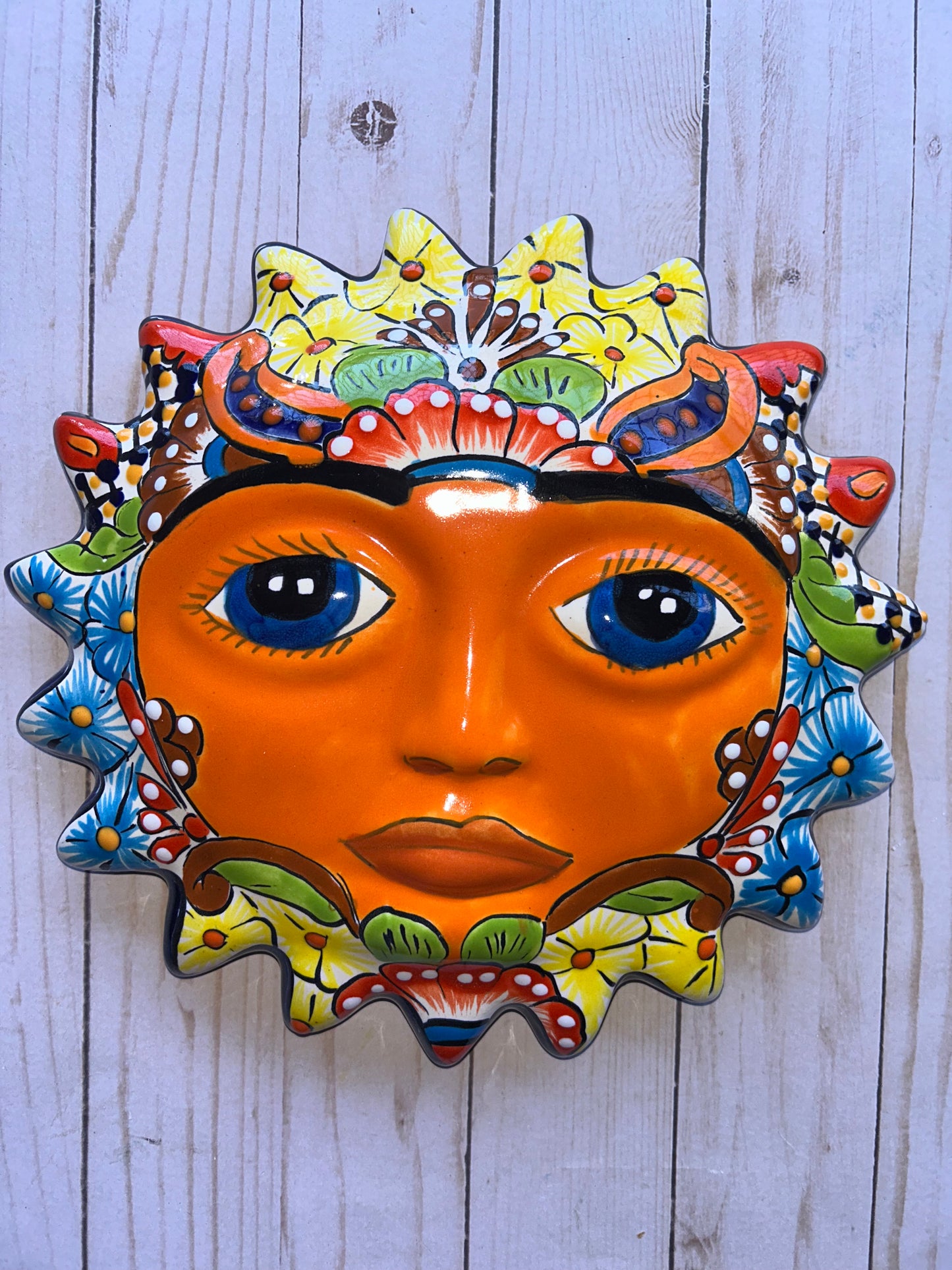 Talavera Hanging Plaque Suns