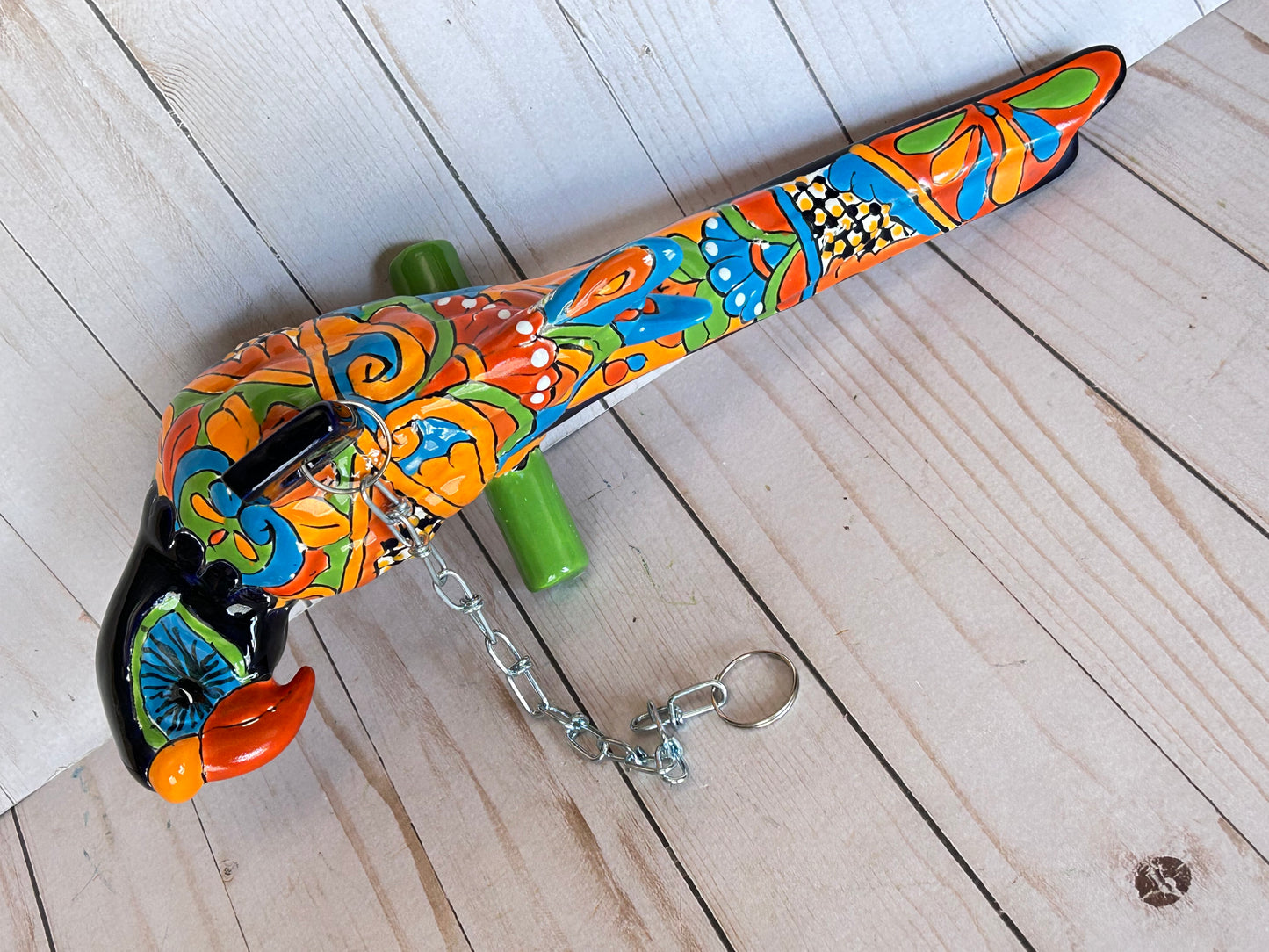 Beautiful Handmade Talavera Ceramic Small Hanging Parrots Choose Color