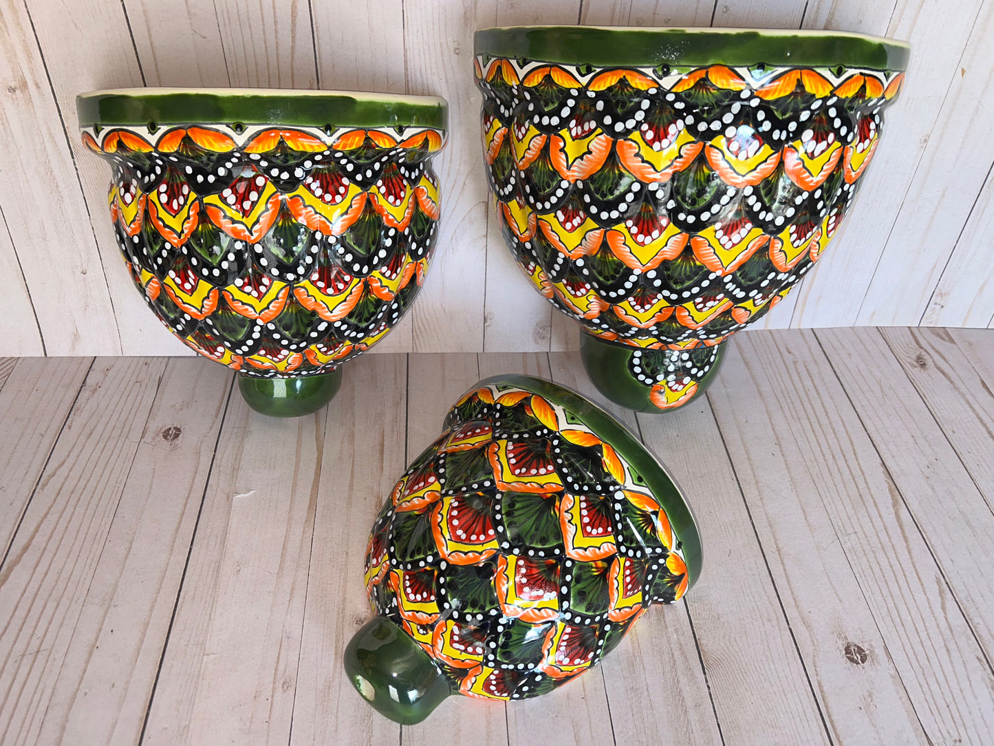 WALL PLANTERS CONE SHAPE CHOOSE SIZE AND COLOR