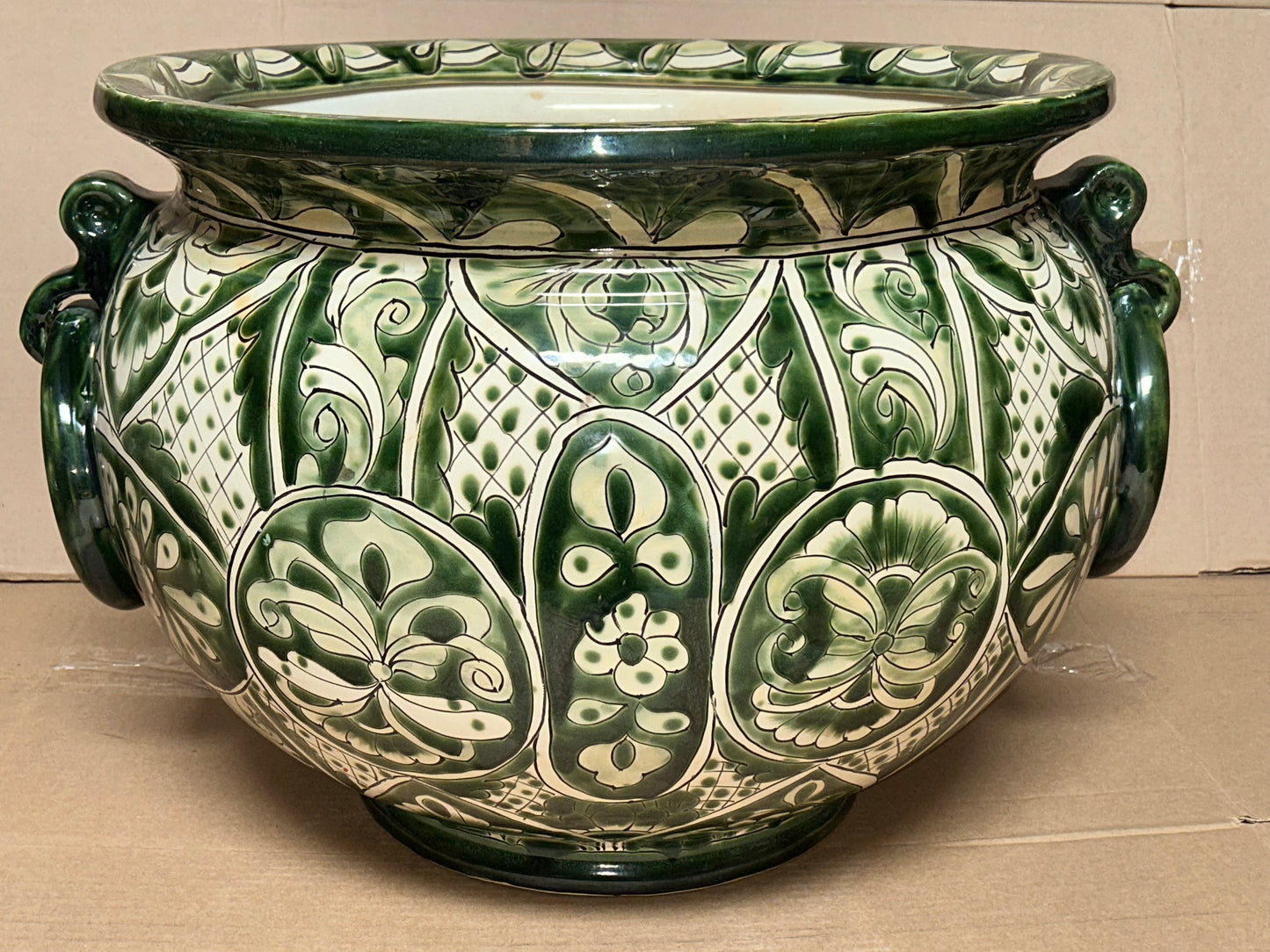 Jumbo Extra Large Handcrafted Talavera Ring Planters 17.75” H x 26” W– Assorted Designs