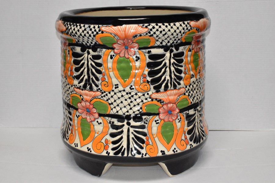 Jumbo Extra Large Round Handcrafted Talavera Flower Planters 20.5" H