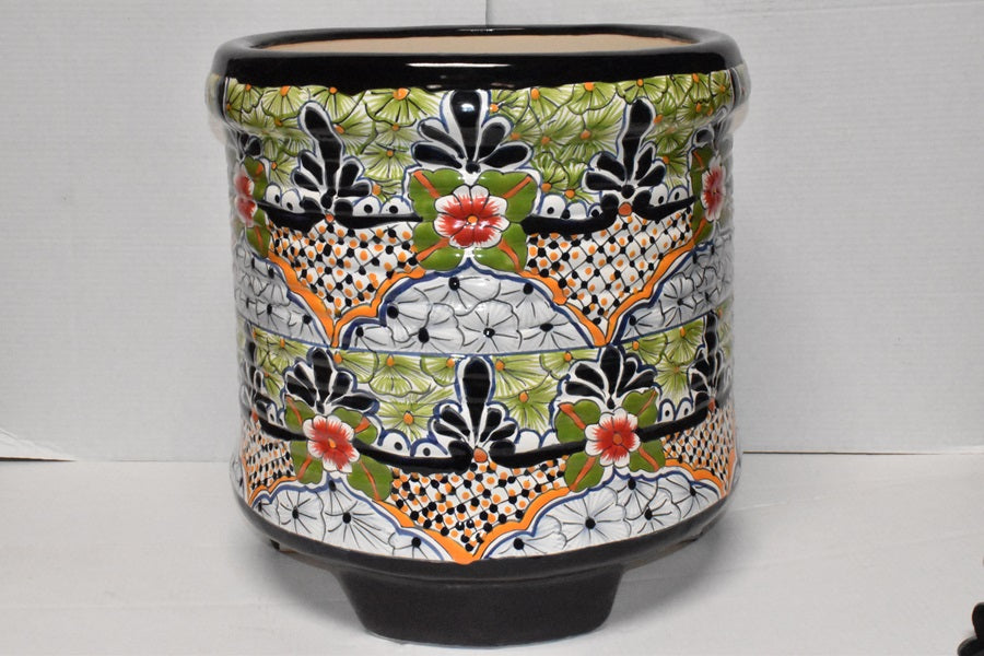 Jumbo Extra Large Round Handcrafted Talavera Flower Planters 20.5" H