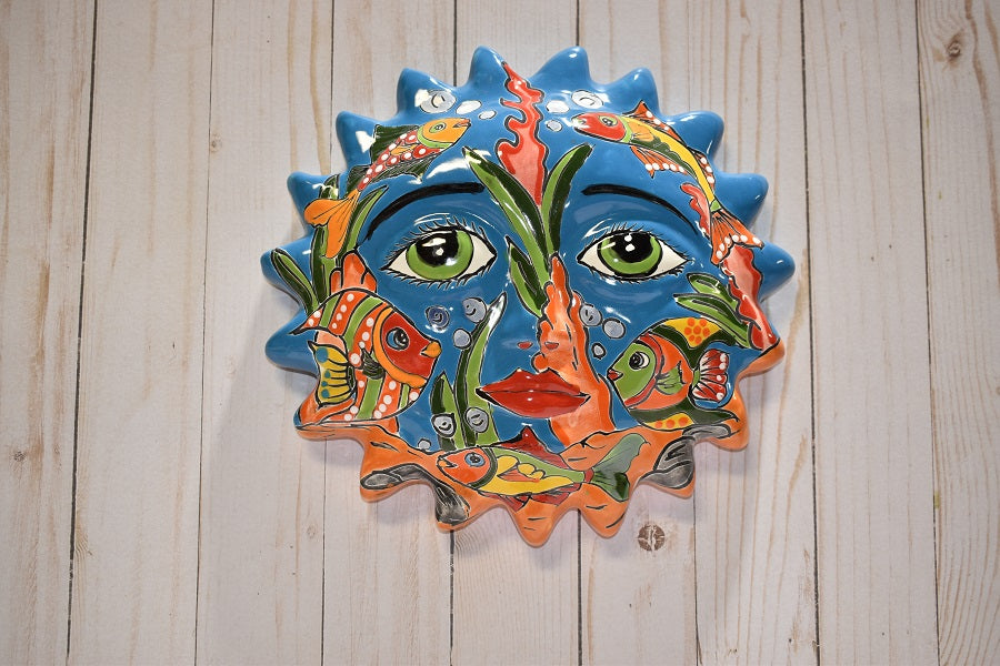 Talavera Hanging Plaque Suns
