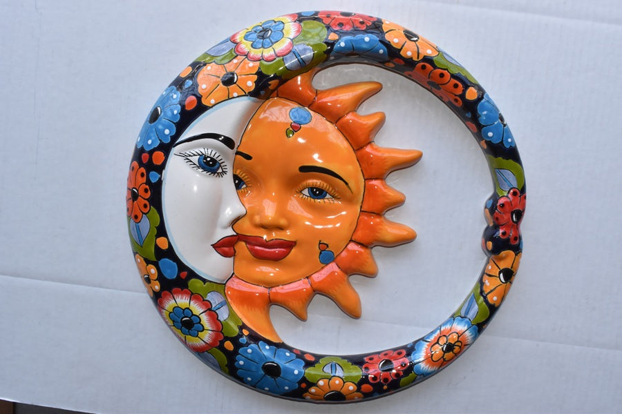 Large Mexican Talavera Hanging Eclipses