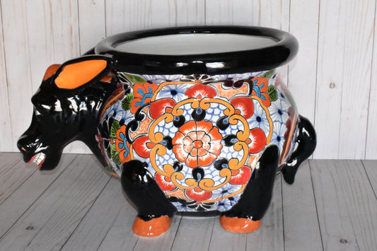 Extra Large Michoacana Planter Talavera Donkeys