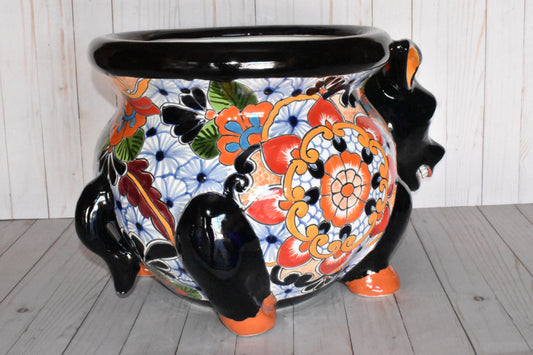 Extra Large Michoacana Planter Talavera Donkeys