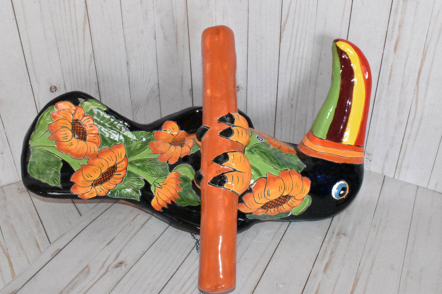 HANGING TOUCAN ORANGE SUNFLOWERS