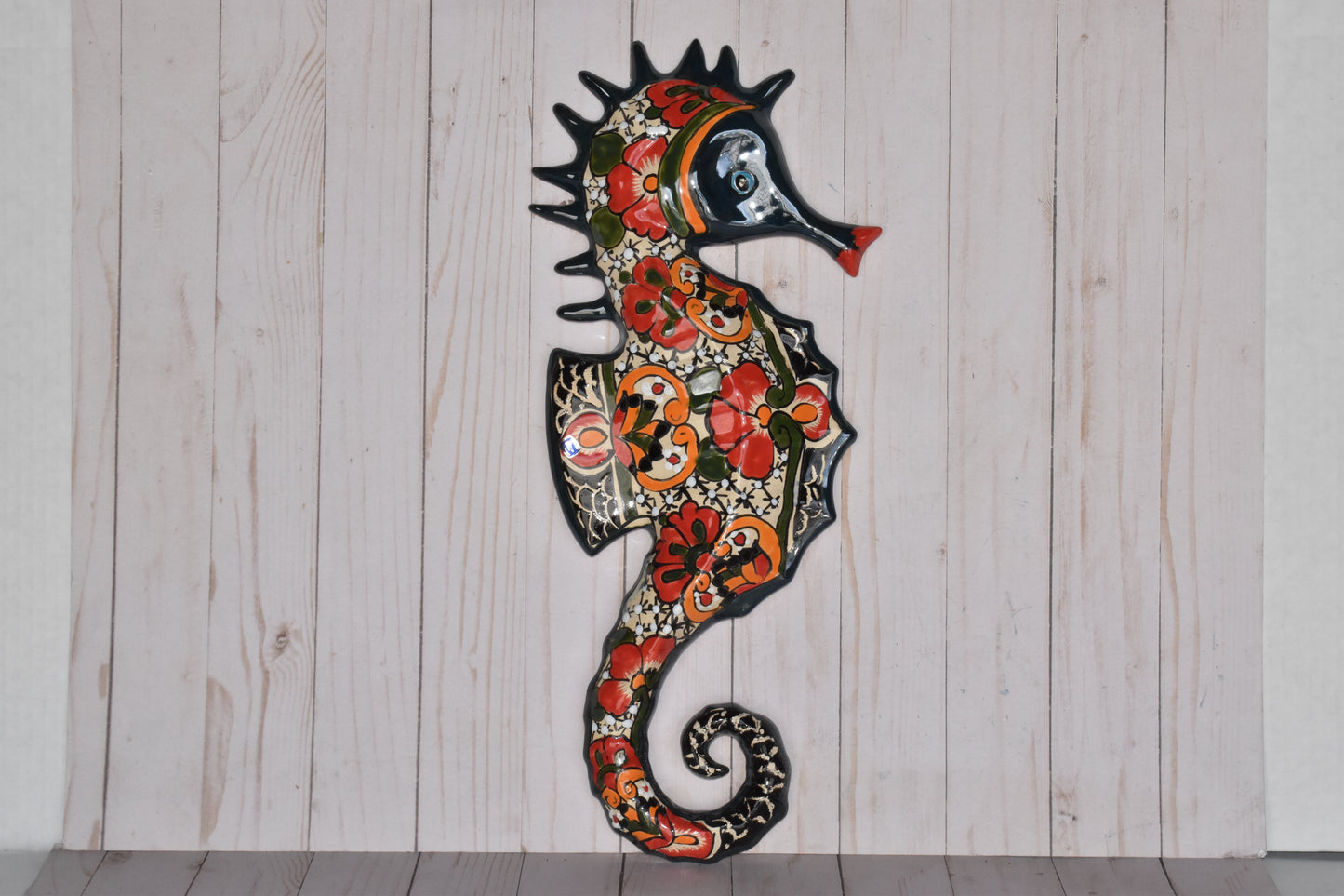 Large Talavera Seahorse
