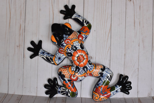 LARGE TALAVERA WALL FROGS