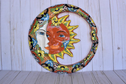 Large Mexican Talavera Hanging Eclipses
