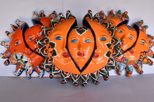 Hanging Rising Sun Mexican Talavera