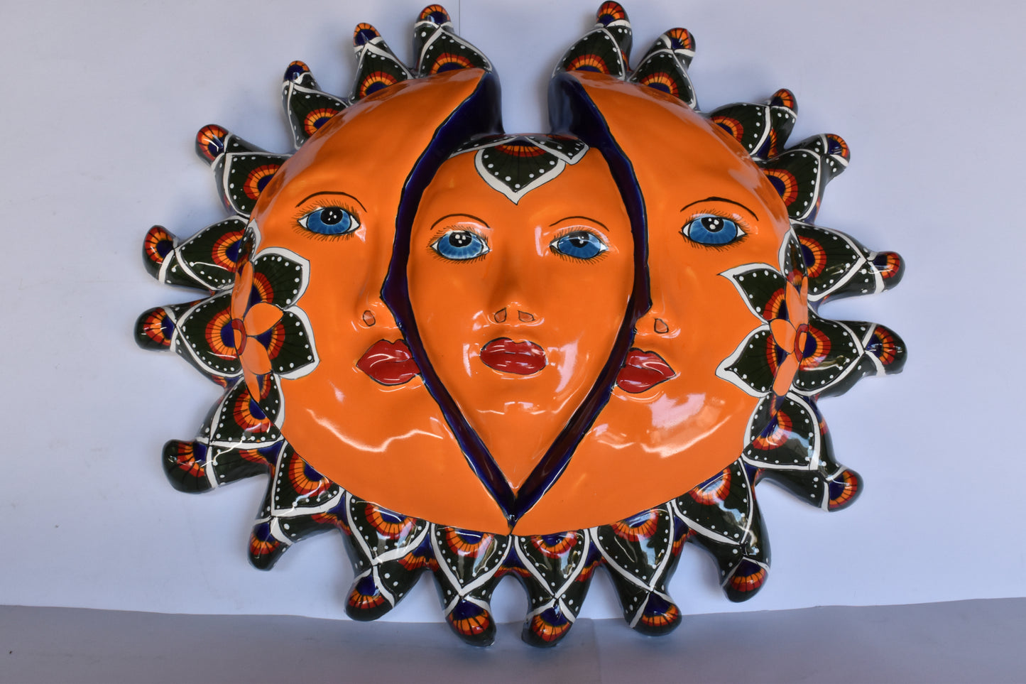 Hanging Rising Sun Mexican Talavera