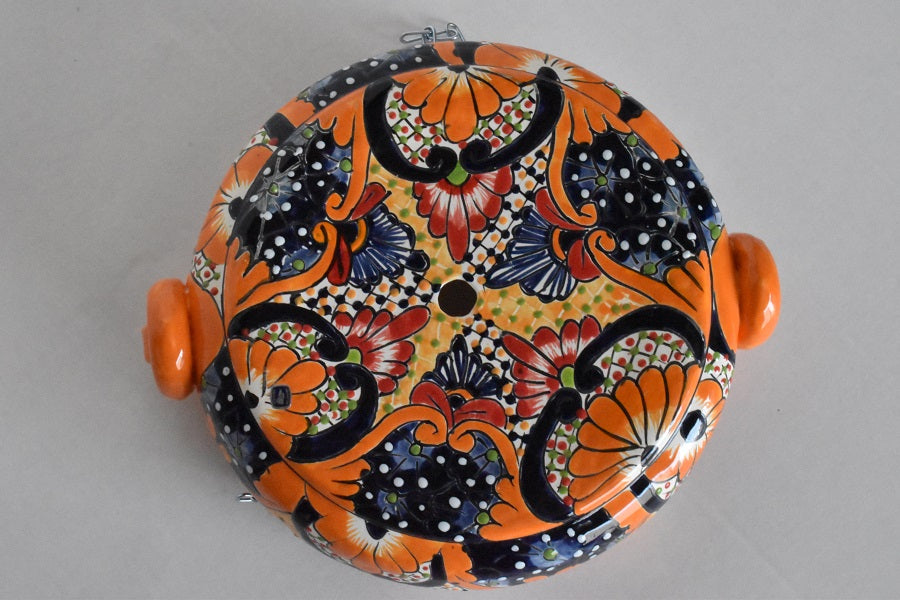 Hanging Talavera Pots With Chains.