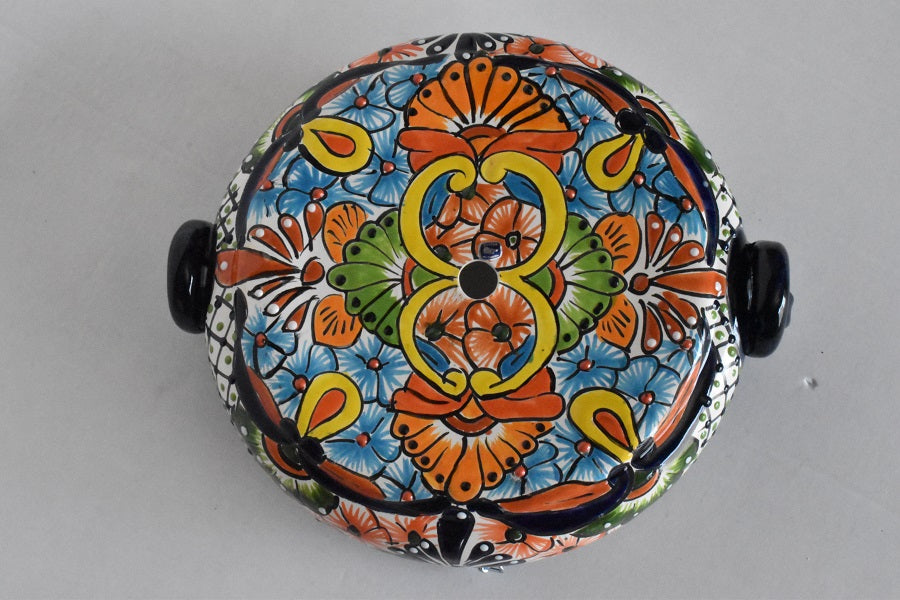 Hanging Talavera Pots With Chains.