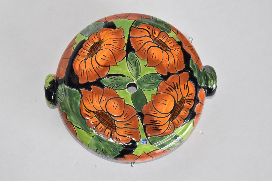 Hanging Talavera Pots With Chains.