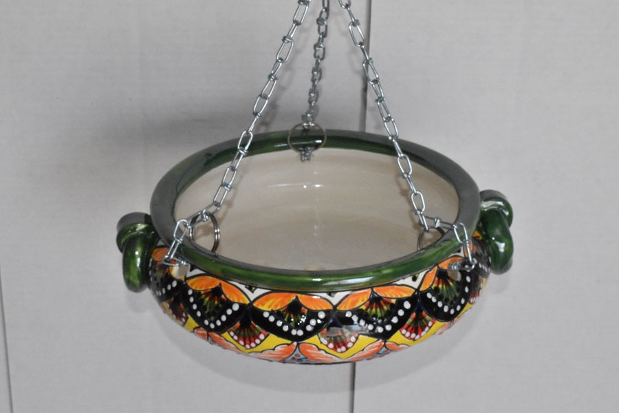 Hanging Talavera Pots With Chains.