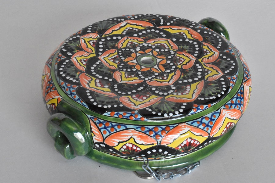 Hanging Talavera Pots With Chains.