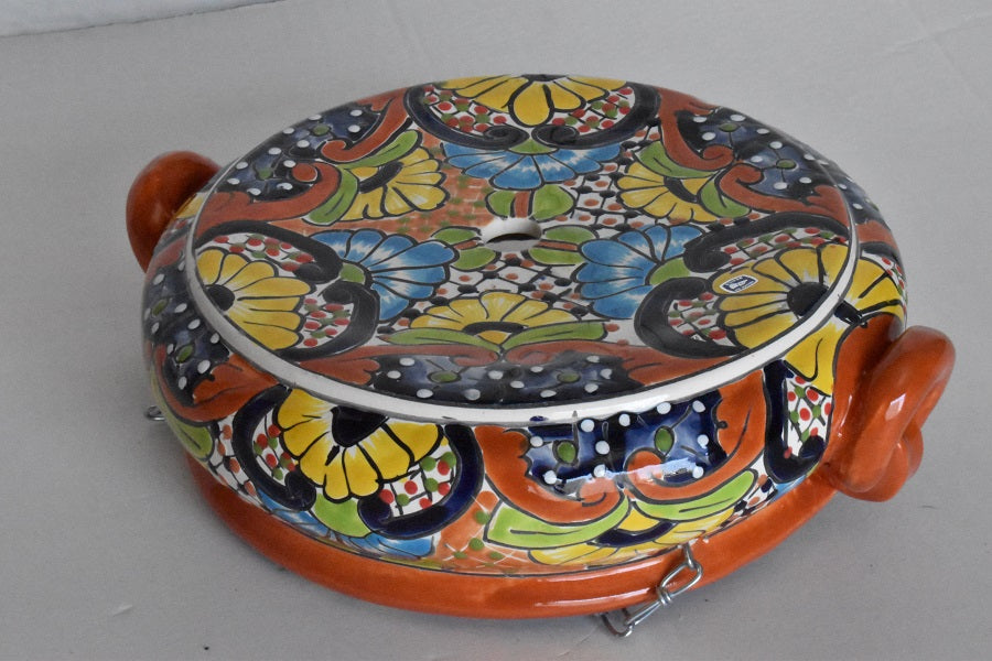 Hanging Talavera Pots With Chains.