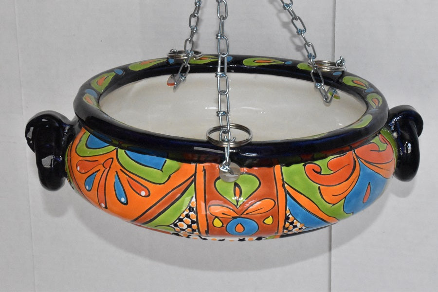Hanging Talavera Pots With Chains.