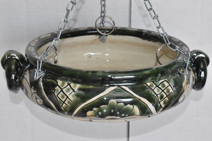 Hanging Talavera Pots With Chains.